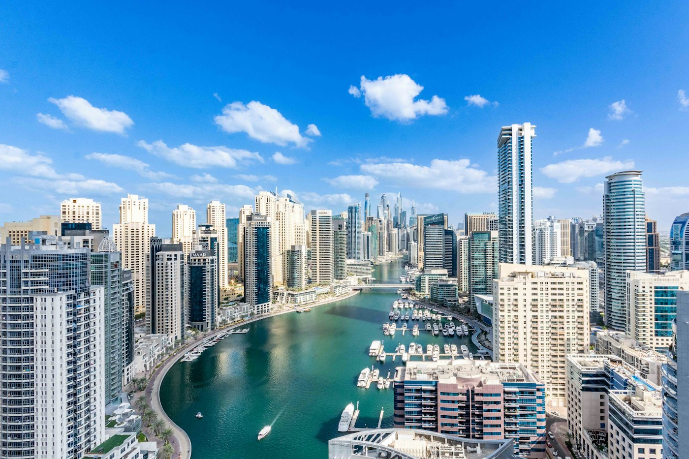Dubai Marina waterfront and residential towers